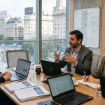 equipo de recursos humanos y payroll reunidos para evaluar estrtegias de gestión de nómina y administración de personal