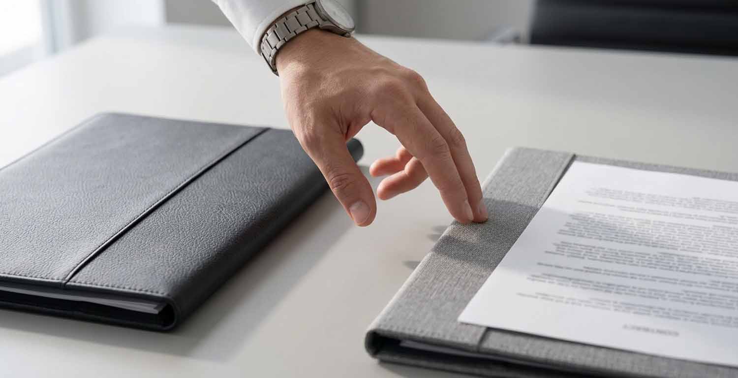 imagen de dos carpetas y una mano elige y señala una de las dos simbolizando la diferencia de elegir payroll o servicios transitorios