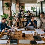 Equipo de trabajo alineado y productivo en una empresa argentina, resultado de una selección estratégica de talento.